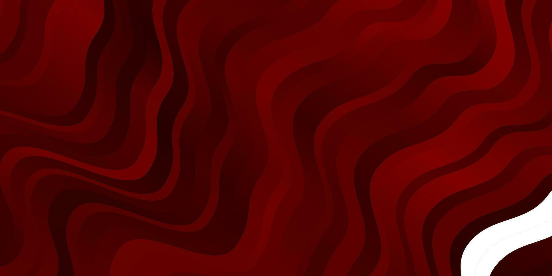 Dark Red vector texture with curves.