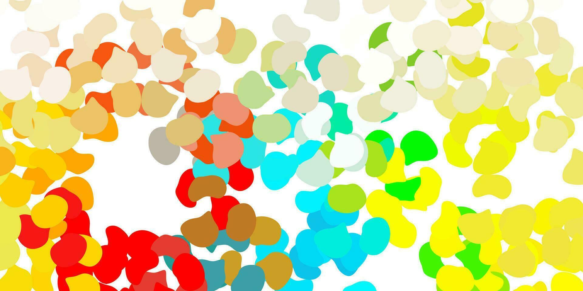 Light blue, yellow vector background with random forms.