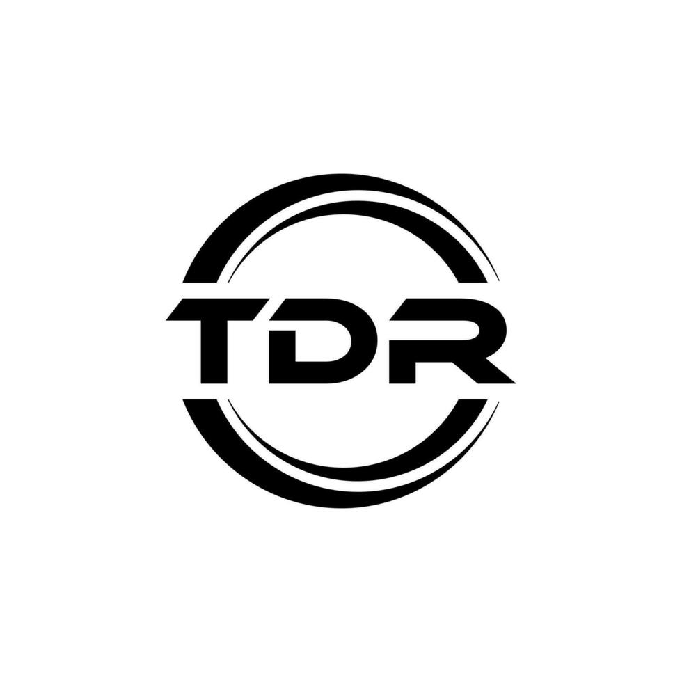 TDR Logo Design, Inspiration for a Unique Identity. Modern Elegance and Creative Design. Watermark Your Success with the Striking this Logo. vector