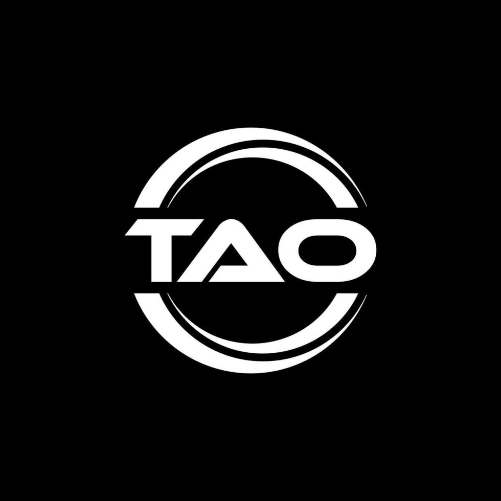 tao logo diseño, inspiración para un único identidad. moderno elegancia y creativo diseño. filigrana tu éxito con el sorprendentes esta logo. vector