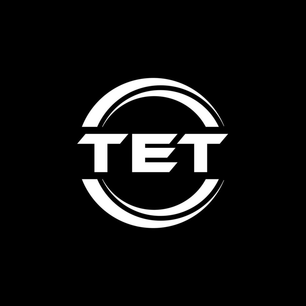 TET Logo Design, Inspiration for a Unique Identity. Modern Elegance and Creative Design. Watermark Your Success with the Striking this Logo. vector