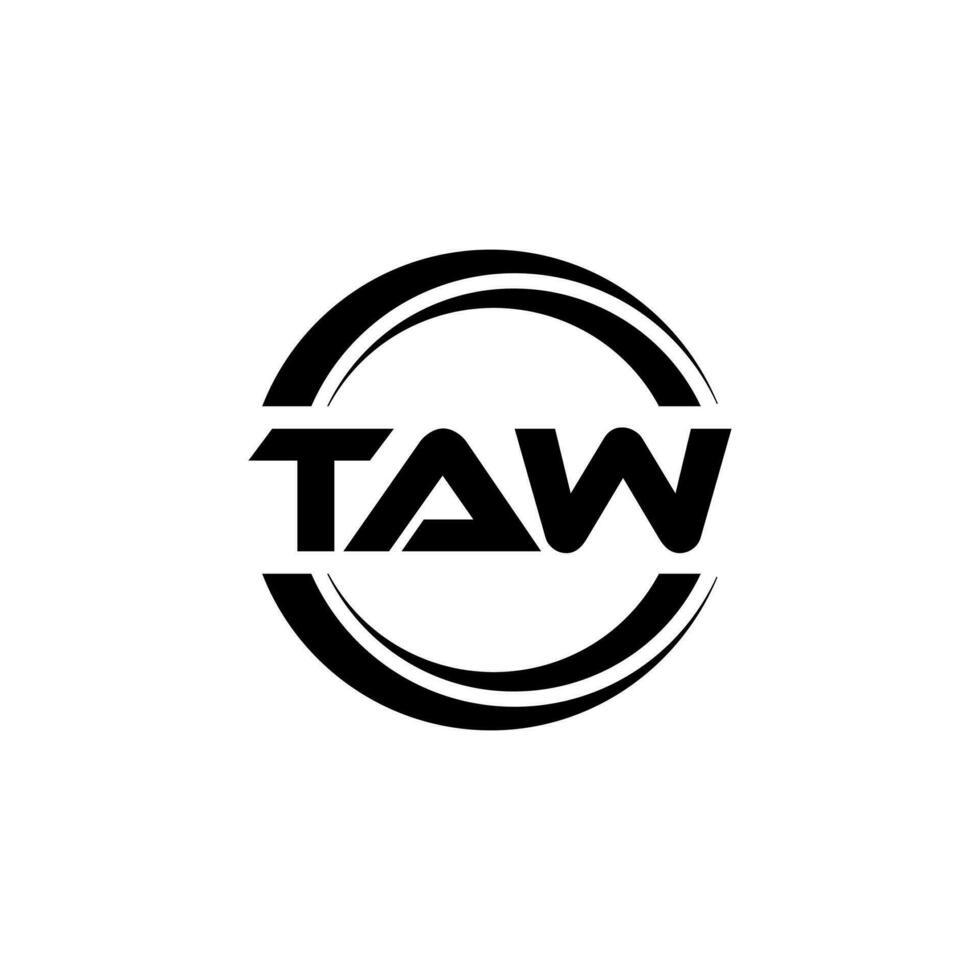 TAW Logo Design, Inspiration for a Unique Identity. Modern Elegance and Creative Design. Watermark Your Success with the Striking this Logo. vector