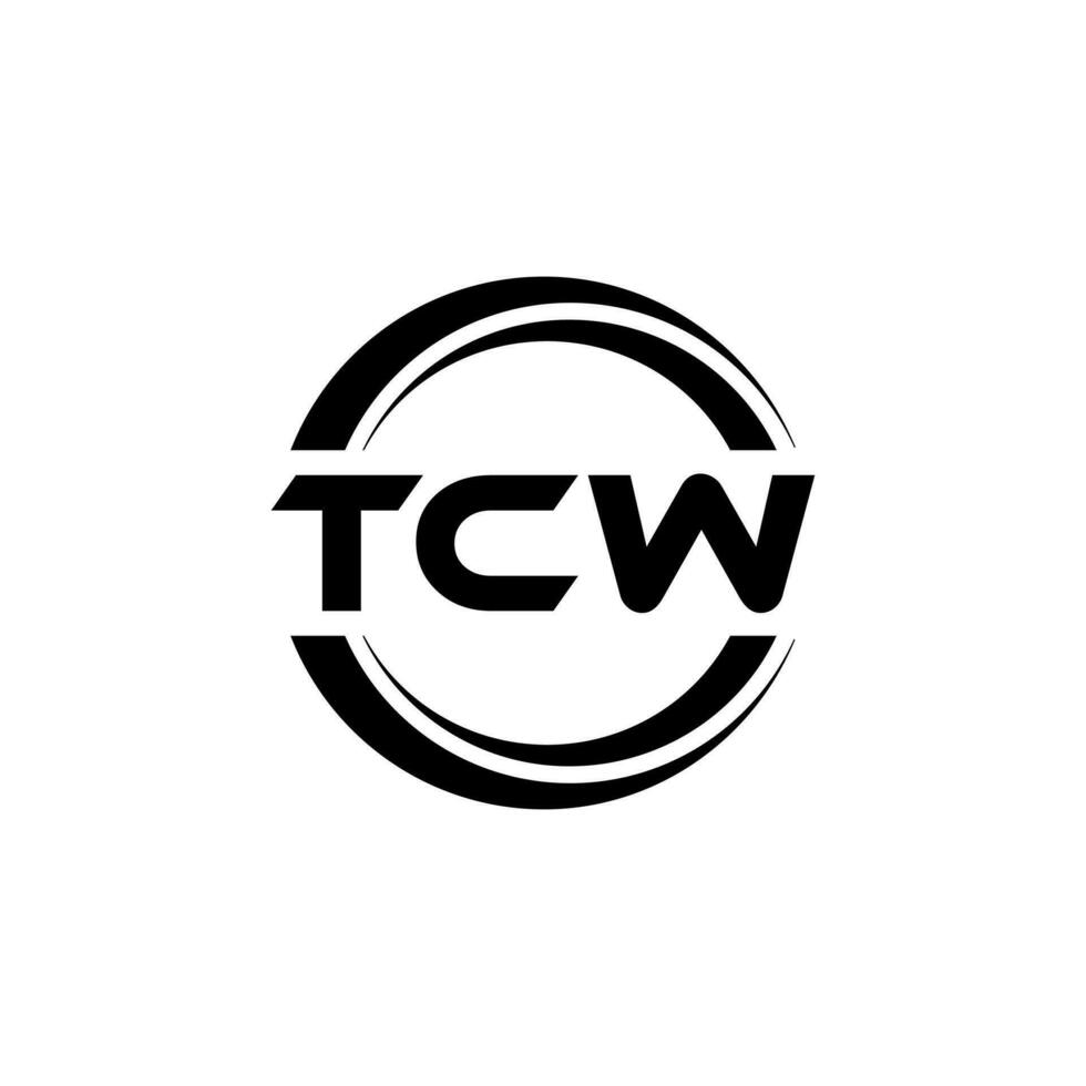 tcw logo diseño, inspiración para un único identidad. moderno elegancia y creativo diseño. filigrana tu éxito con el sorprendentes esta logo. vector