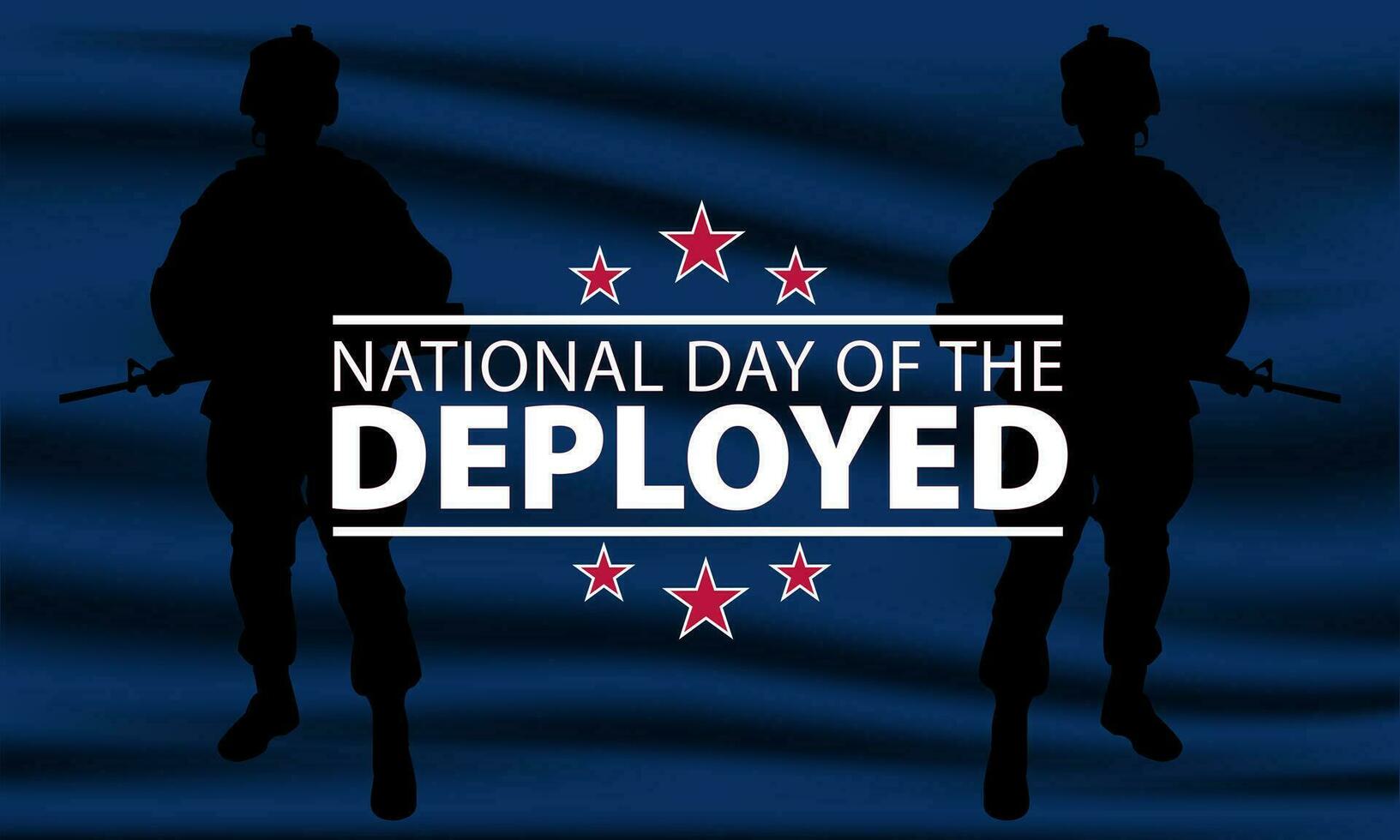 National Day Of The Deployed background vector illustration