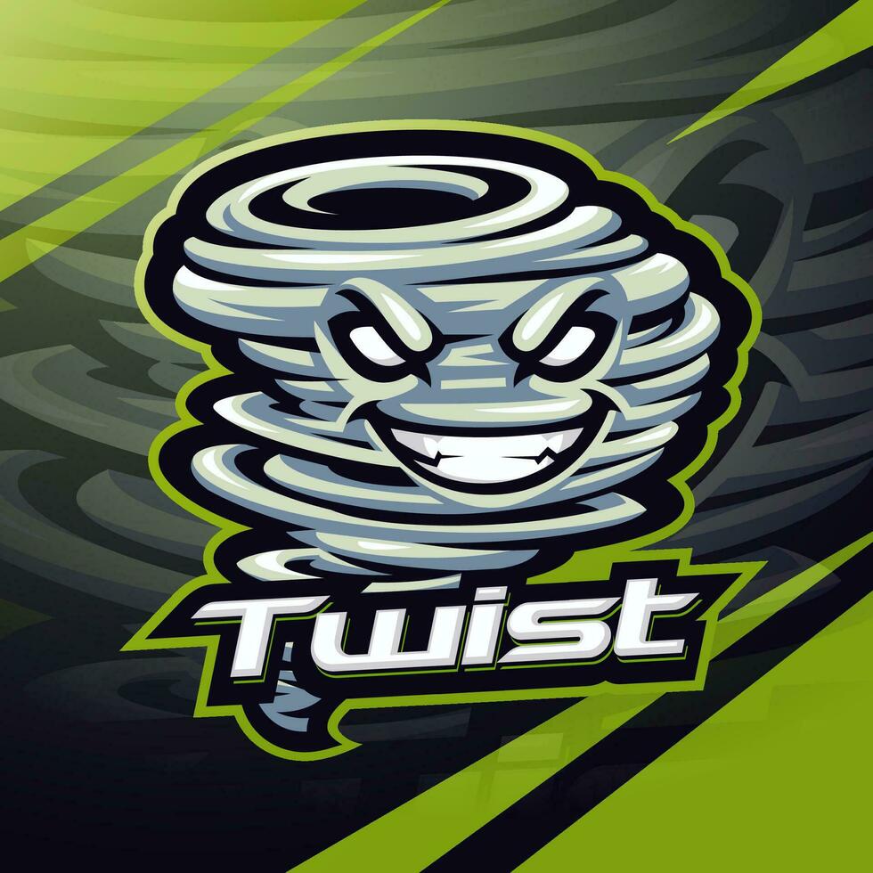 Twist esport mascot logo design vector