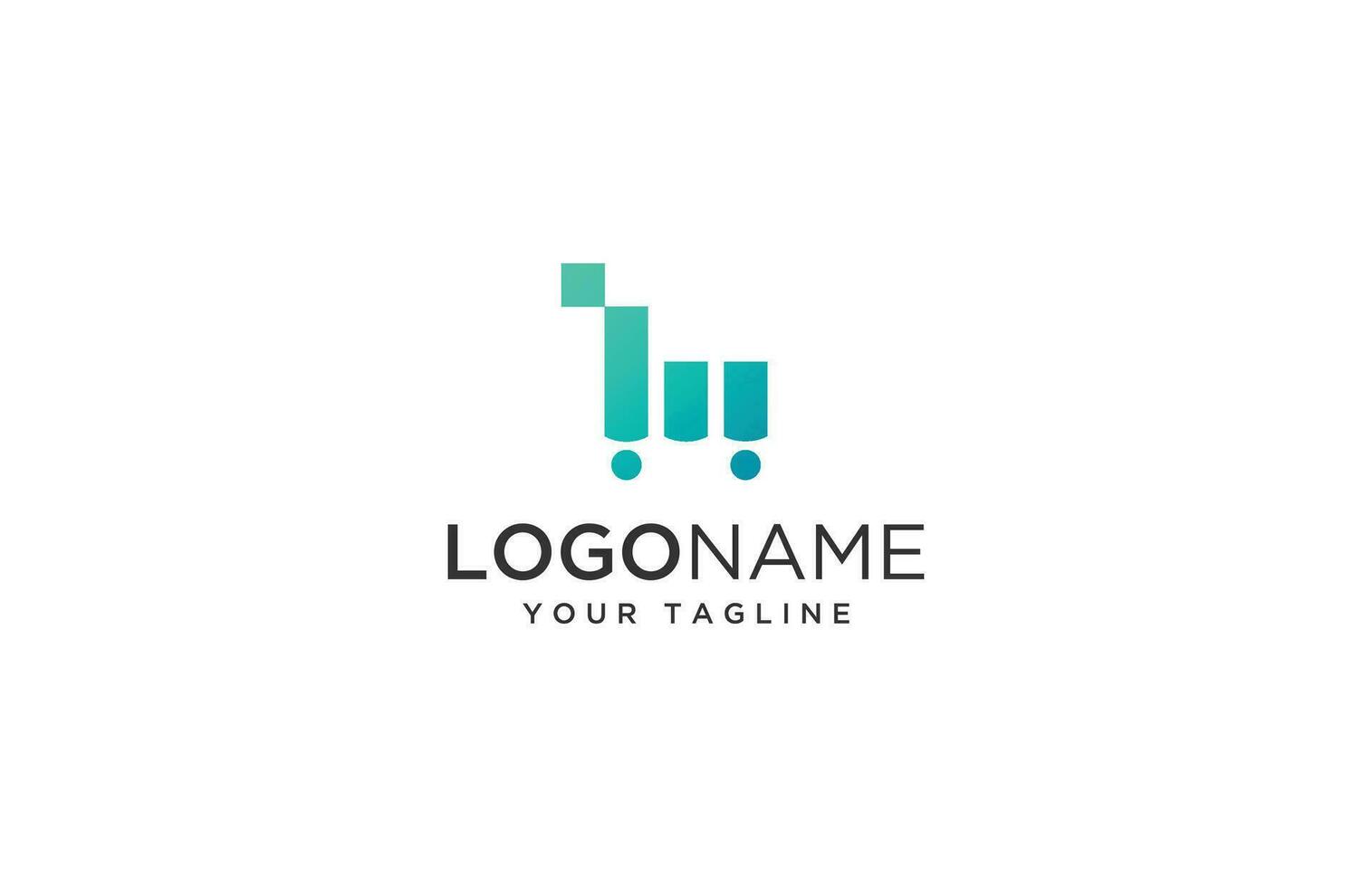 shopping cart icon sign symbol, Shopping store logo design template. vector