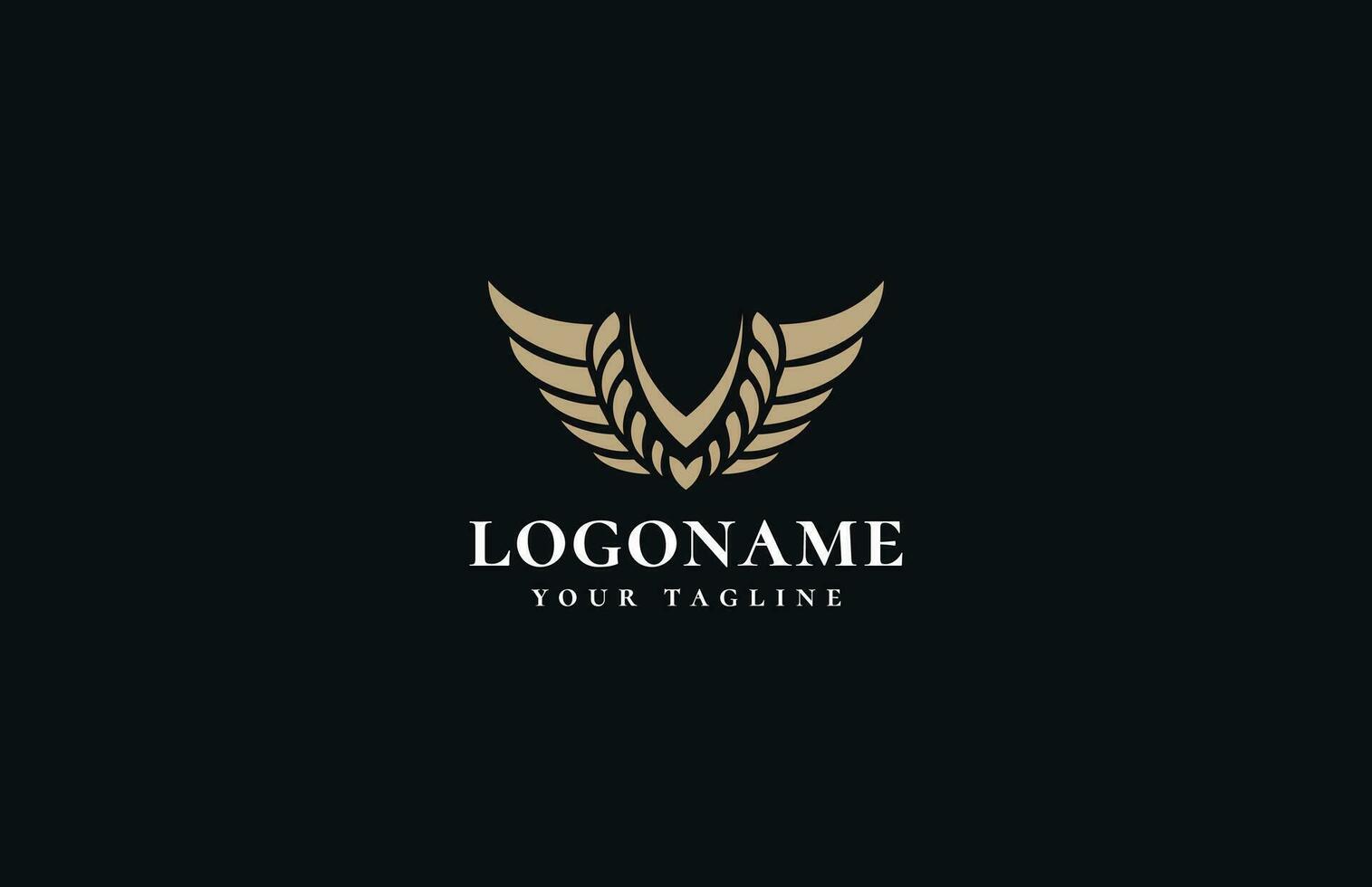 wings logo design element , letter V with wings logo design template vector