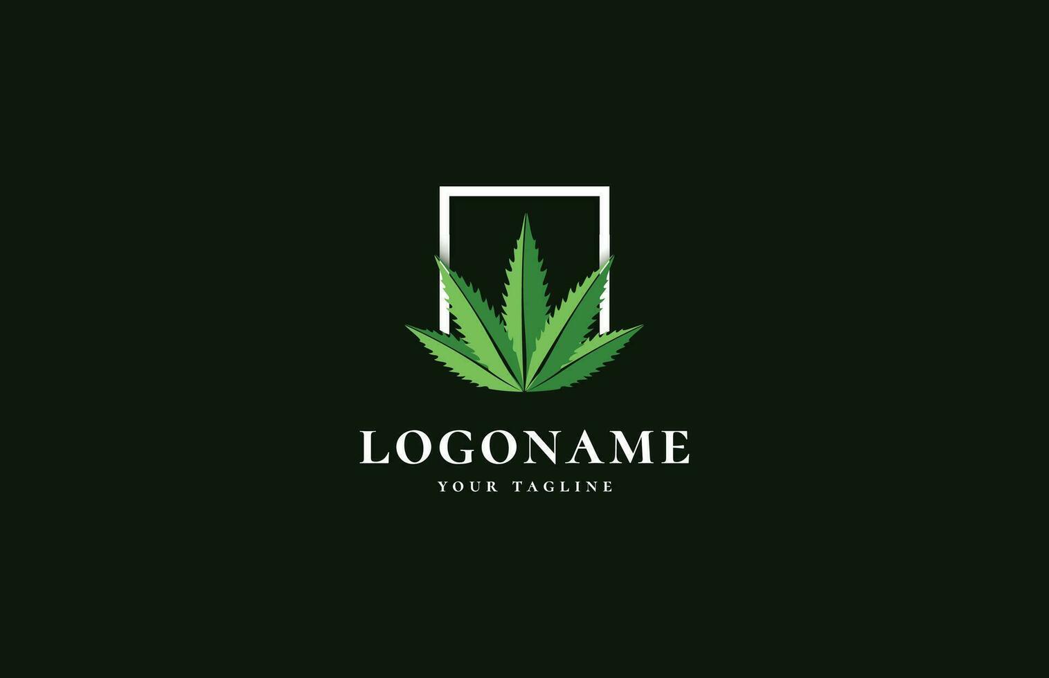 cannabis logo design premium vector
