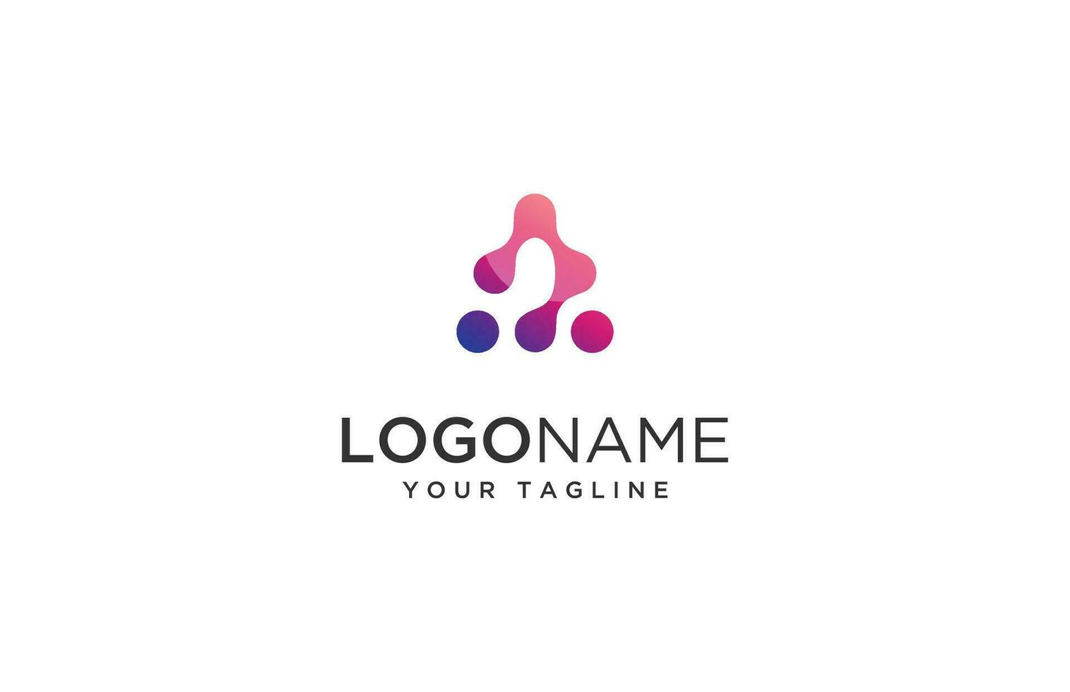 letter A technology logo design element vector