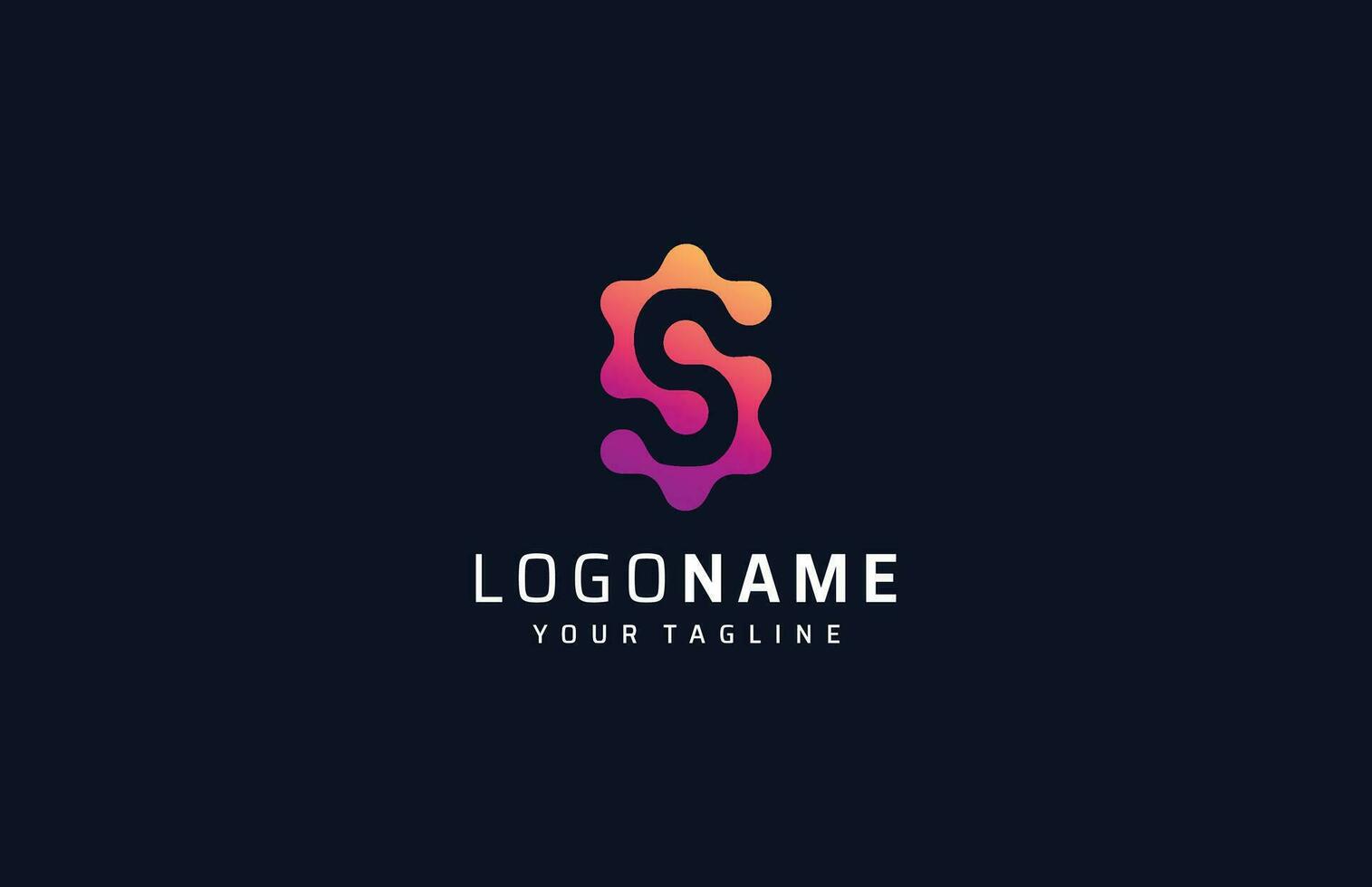 letter S  technology logo design element vector