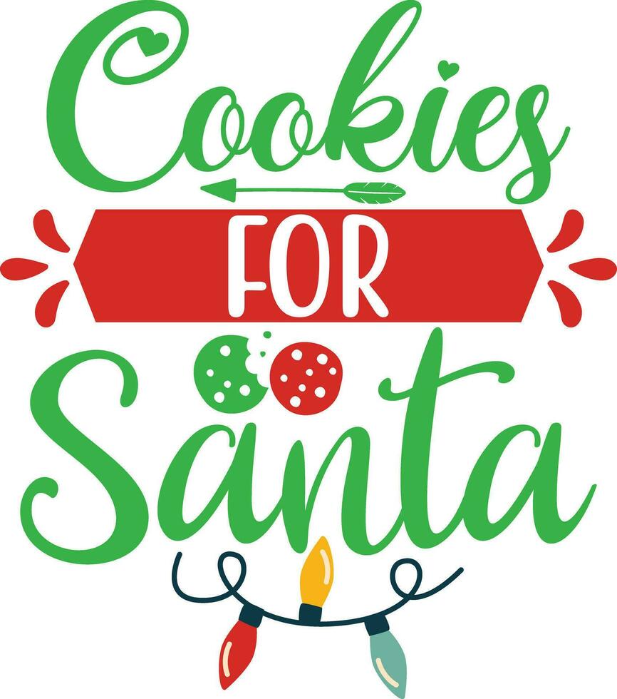 santa cookies for santa vector