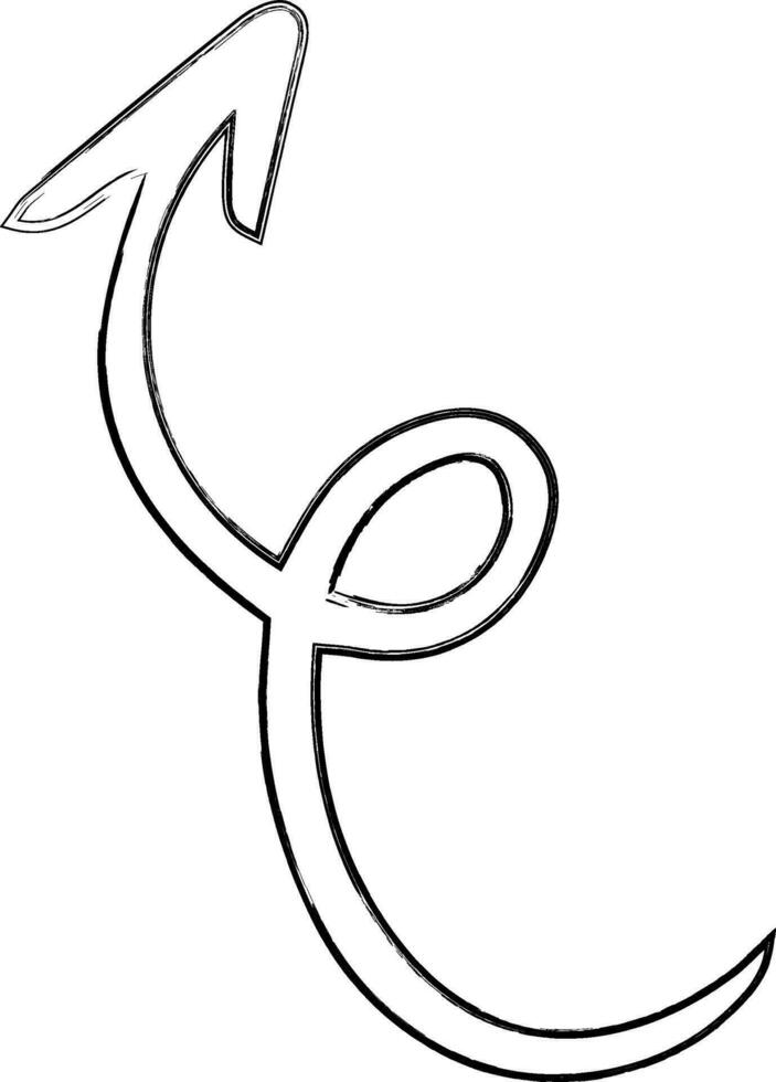 Arrow hand drawing for decoration and design. vector