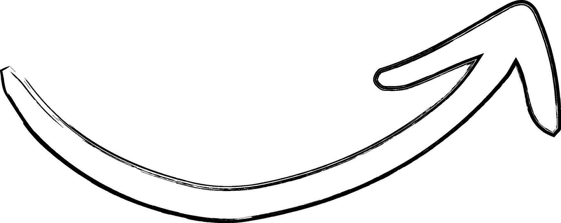 Arrow hand drawing for decoration and design. vector