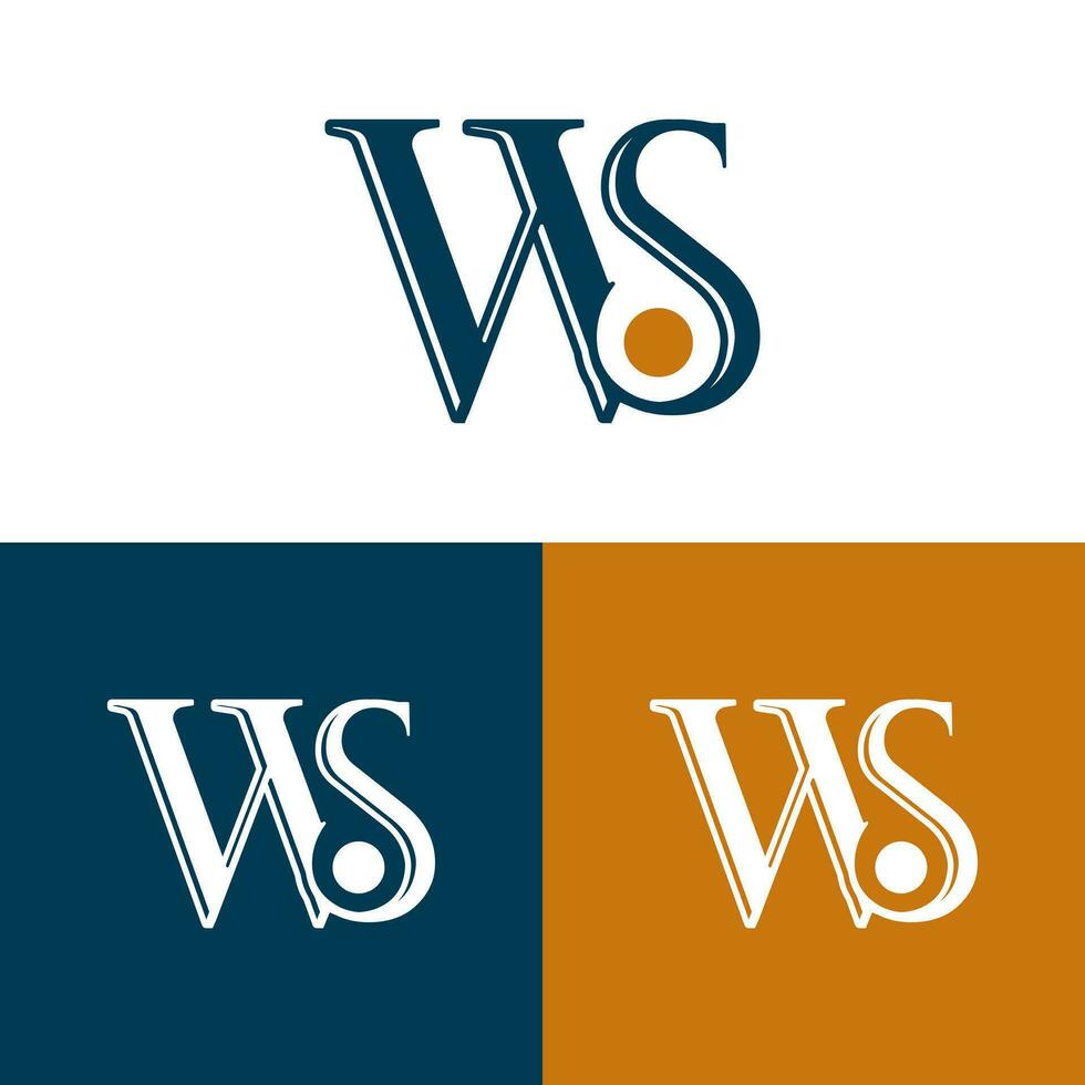 Letter WS logo design template. - Vector. vector