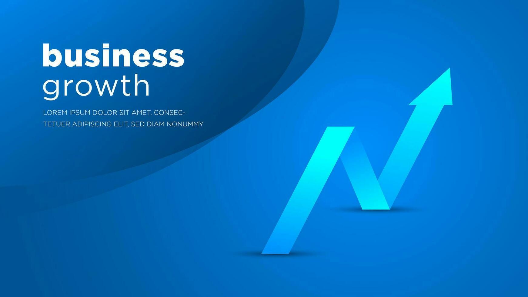 blue arrows of business sale growth vector