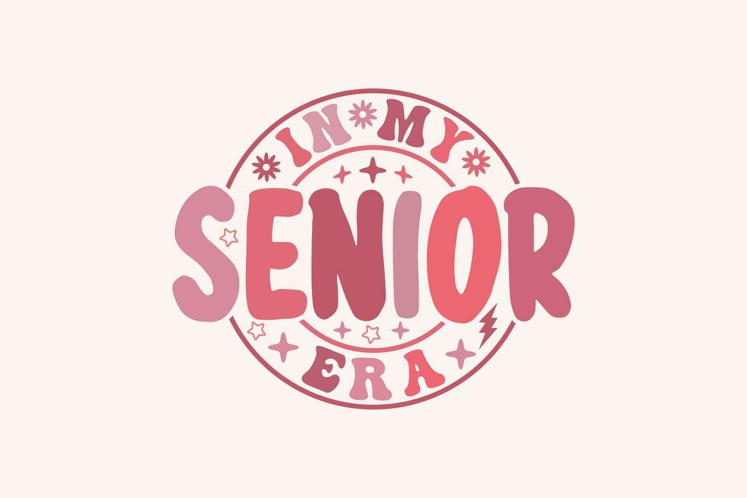 In My Senior Era EPS, Class of 2024 t-shirt design vector