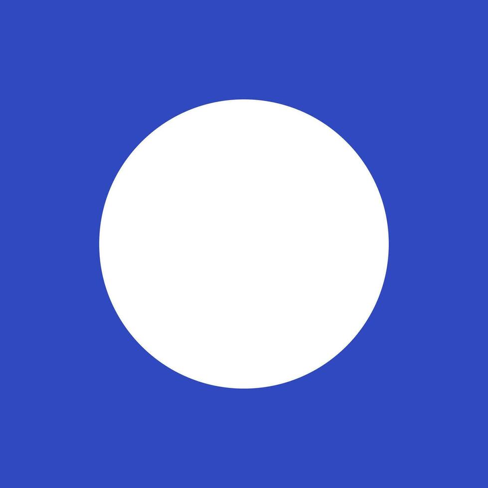 White sun vector icon on blue background.