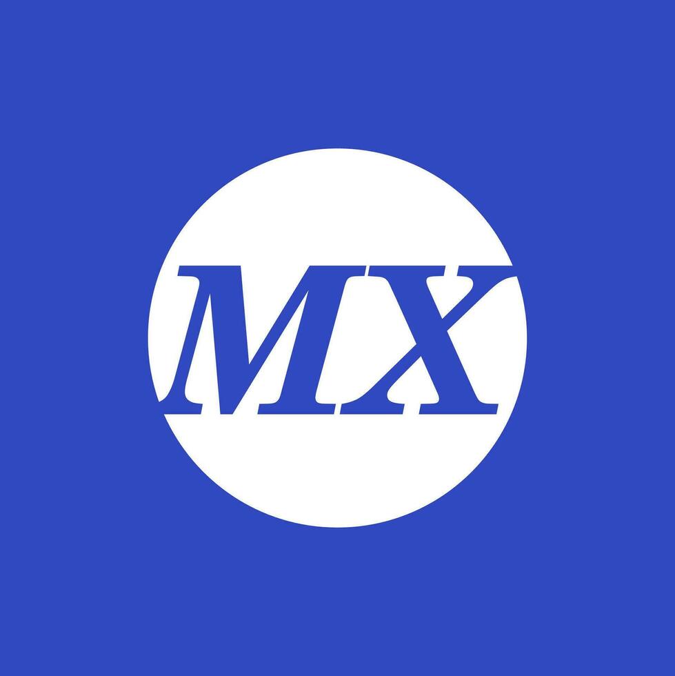 MX company name in initial letters. MX monogram. vector