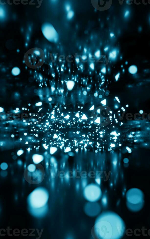 Glowing neon lights tunnel, 3d rendering. photo