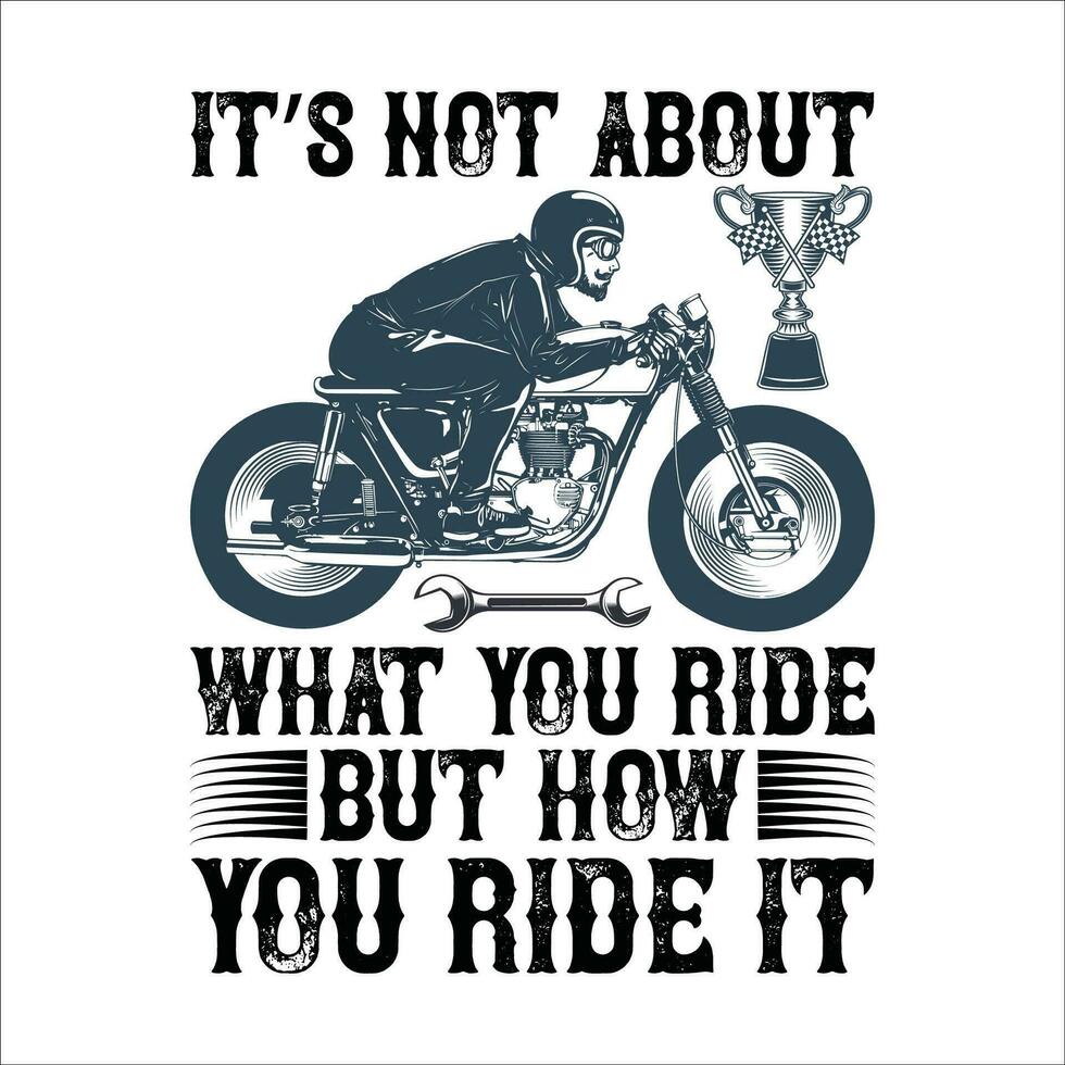 Stylish , fashionable  and awesome Biker and motorcycle typography  illustrator vector