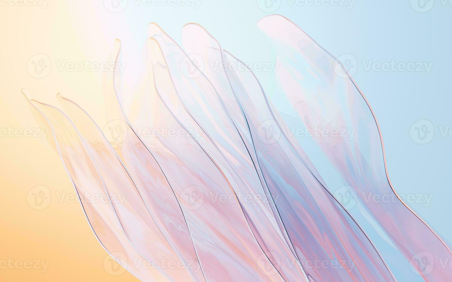 Gradient multilayer glass background, 3d rendering. photo