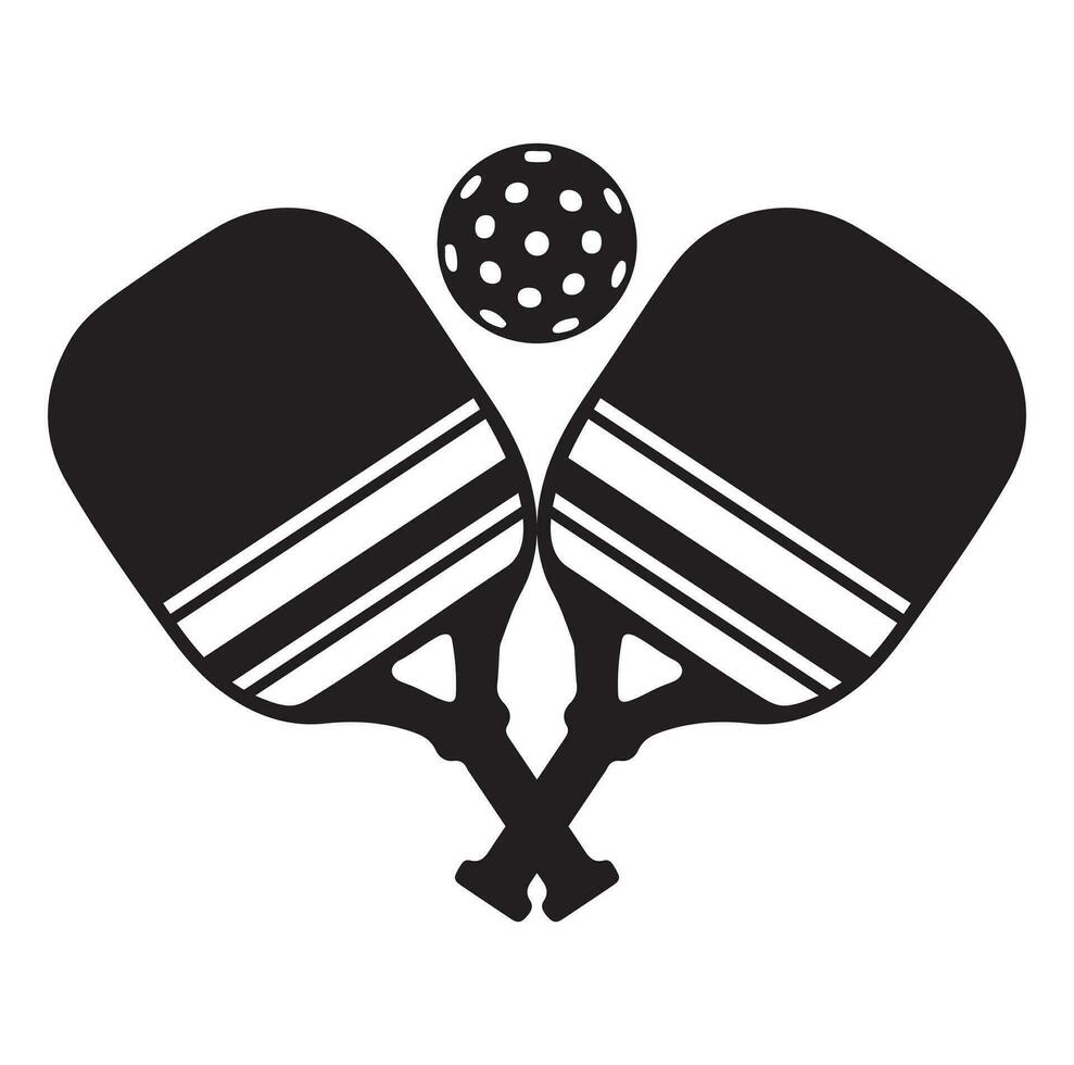 Pickleball vector And Pickleball Paddles Sign Symbol Icon Vector Illustration pickleball logo vector
