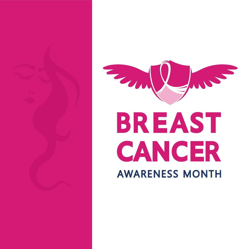 Breast cancer awareness banner. vector