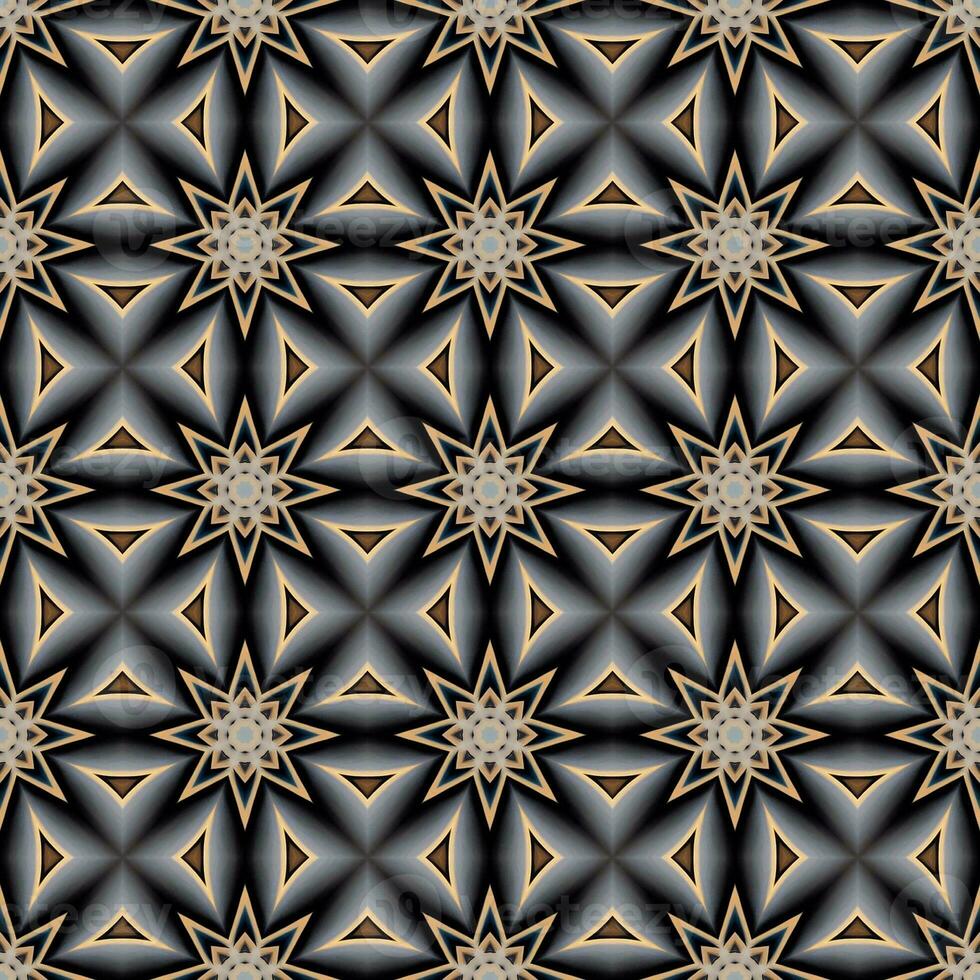 line art coloring geometric flower shapes pattern and background photo