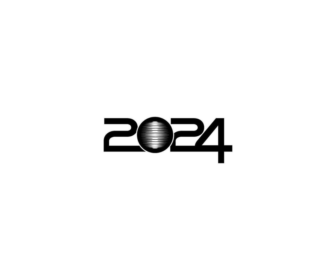2024 Design Illustration, flat, simple, memorable and eye catching, can use for Calendar Design, Website, News, Content, Infographic or Graphic Design Element. Vector Illustration