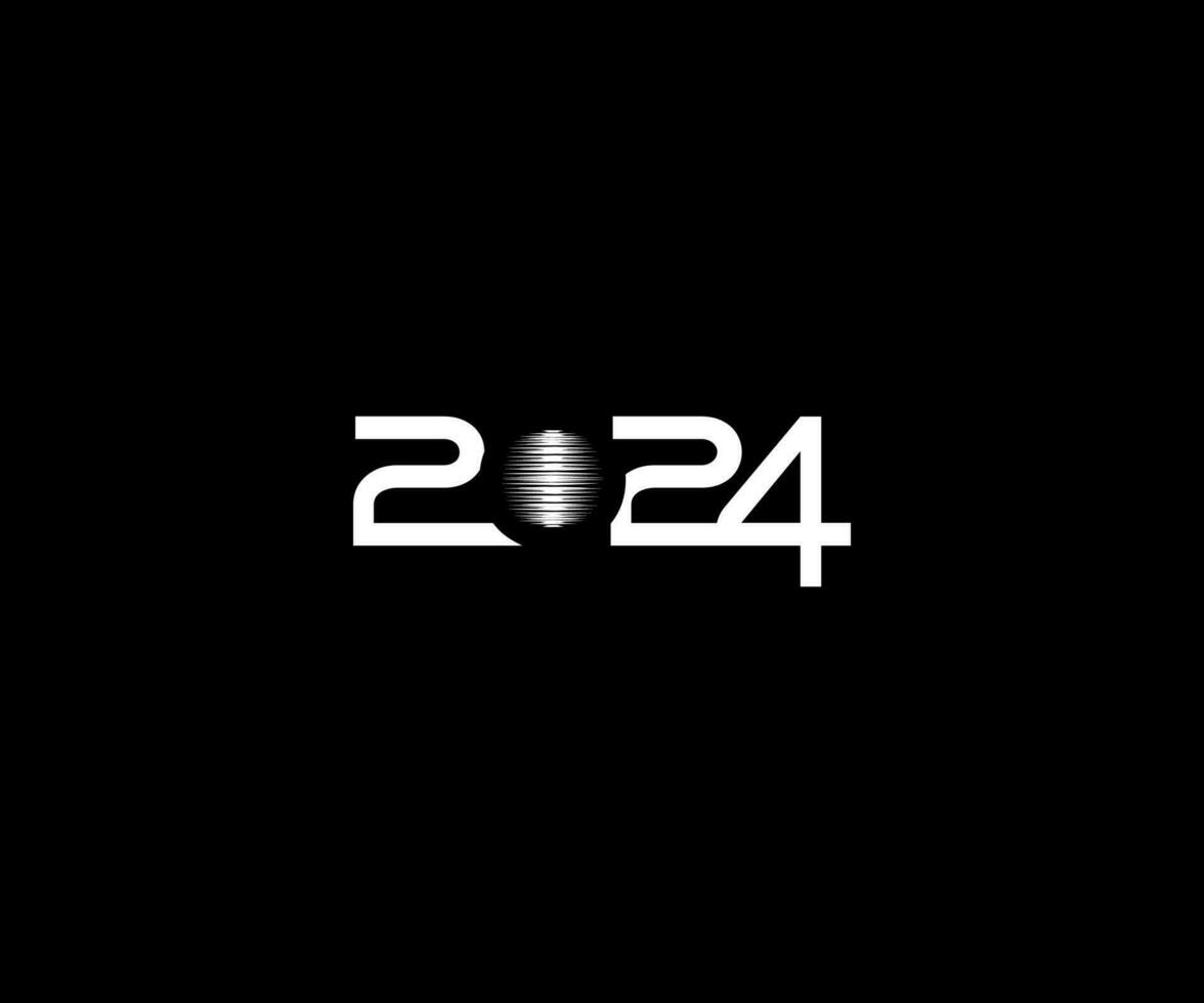2024 Design Illustration, flat, simple, memorable and eye catching, can use for Calendar Design, Website, News, Content, Infographic or Graphic Design Element. Vector Illustration