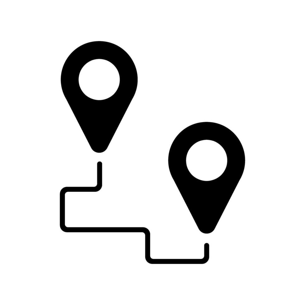 ruta icono vector. la carretera ilustración signo. viaje símbolo. navegación logo. vector