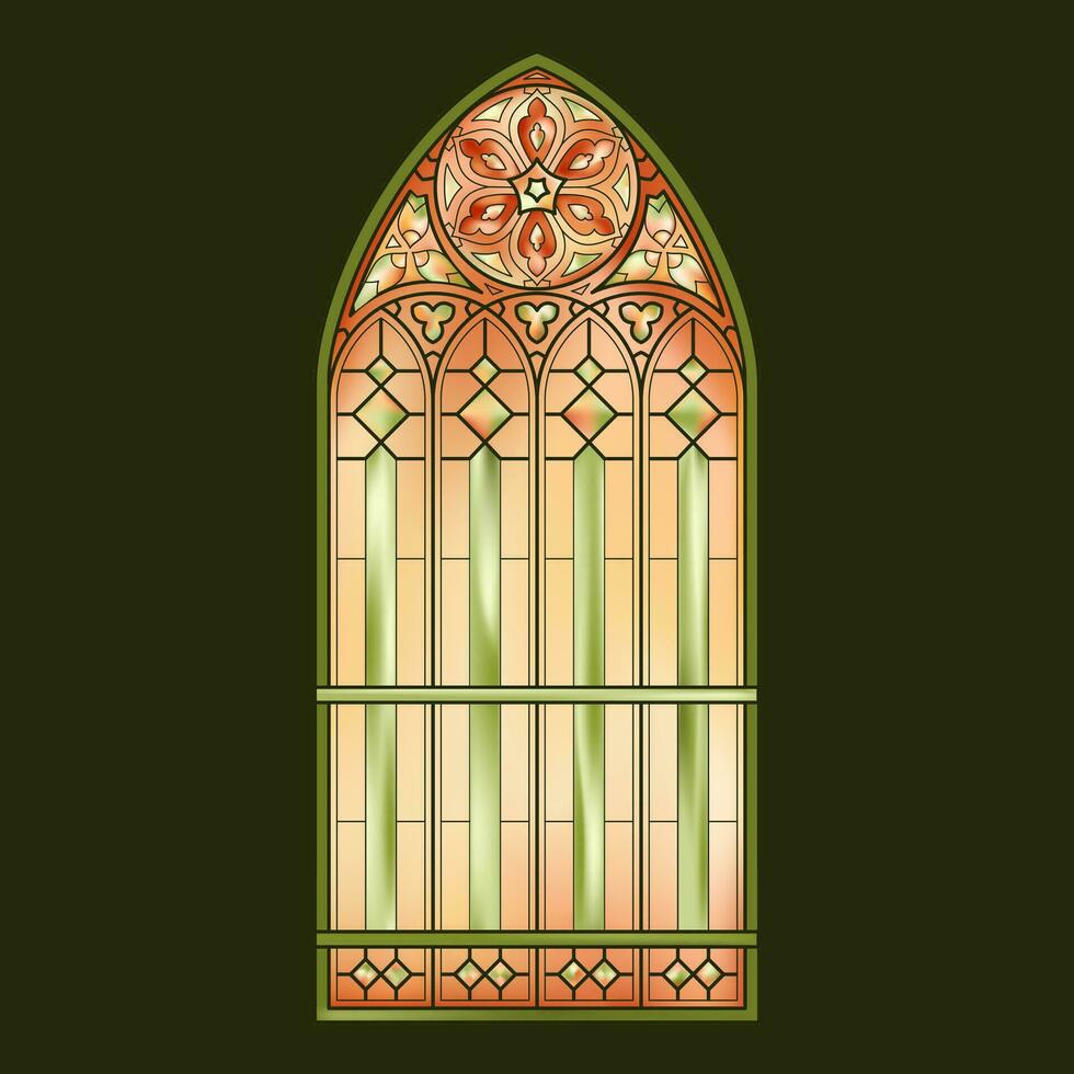 Church glass gradient. Color abstract picture on green background. vector