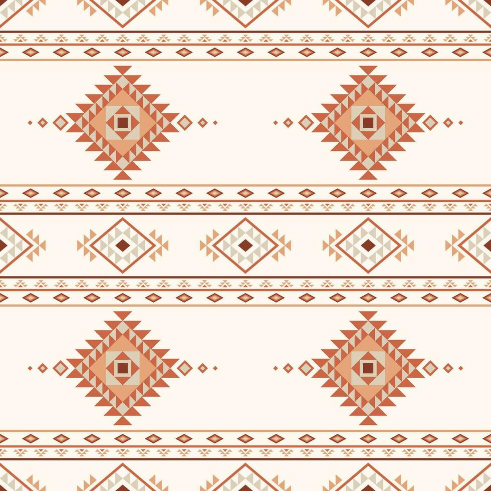 Ethnic Aztec seamless pattern Tribal Navajo patternGeometric ornament Vector illustration in boho style Rug textile print texture