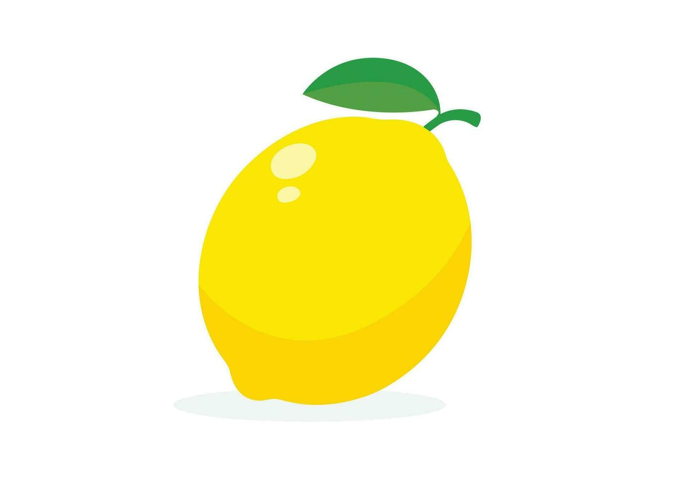 Lemon fruit flat vector