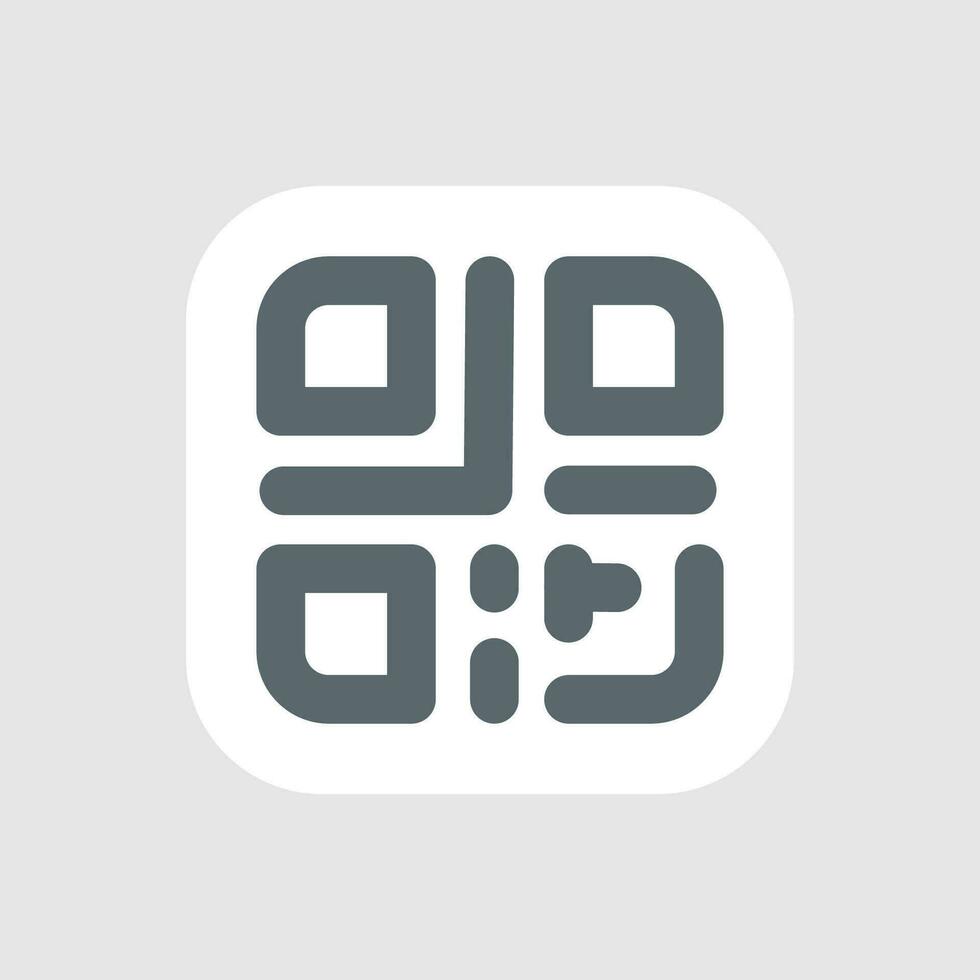 QR code payment button concept illustration line icon design editable vector eps10