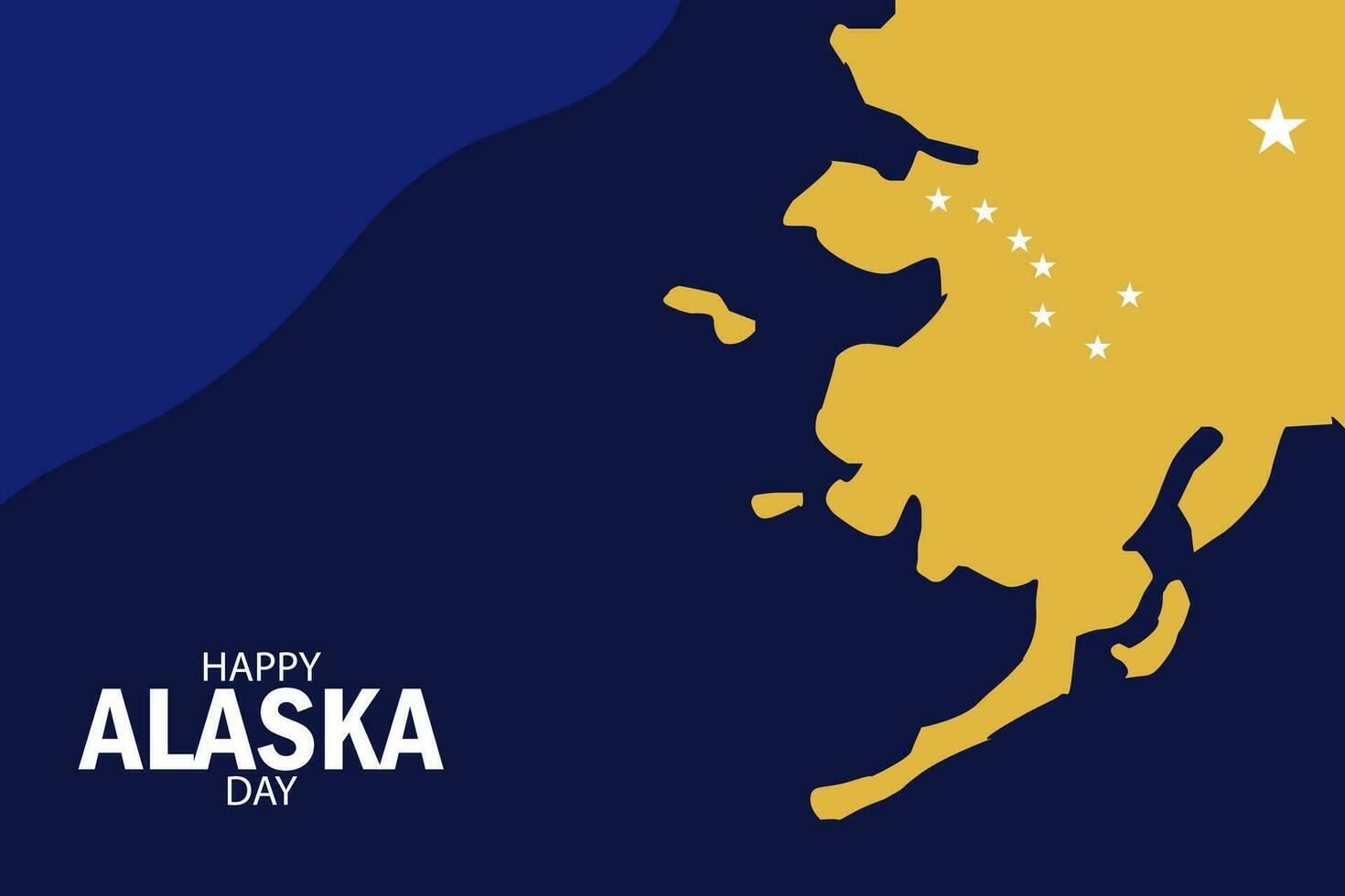 contento Alaska día. vector elementos. bandera de Alaska. importante día festivo.