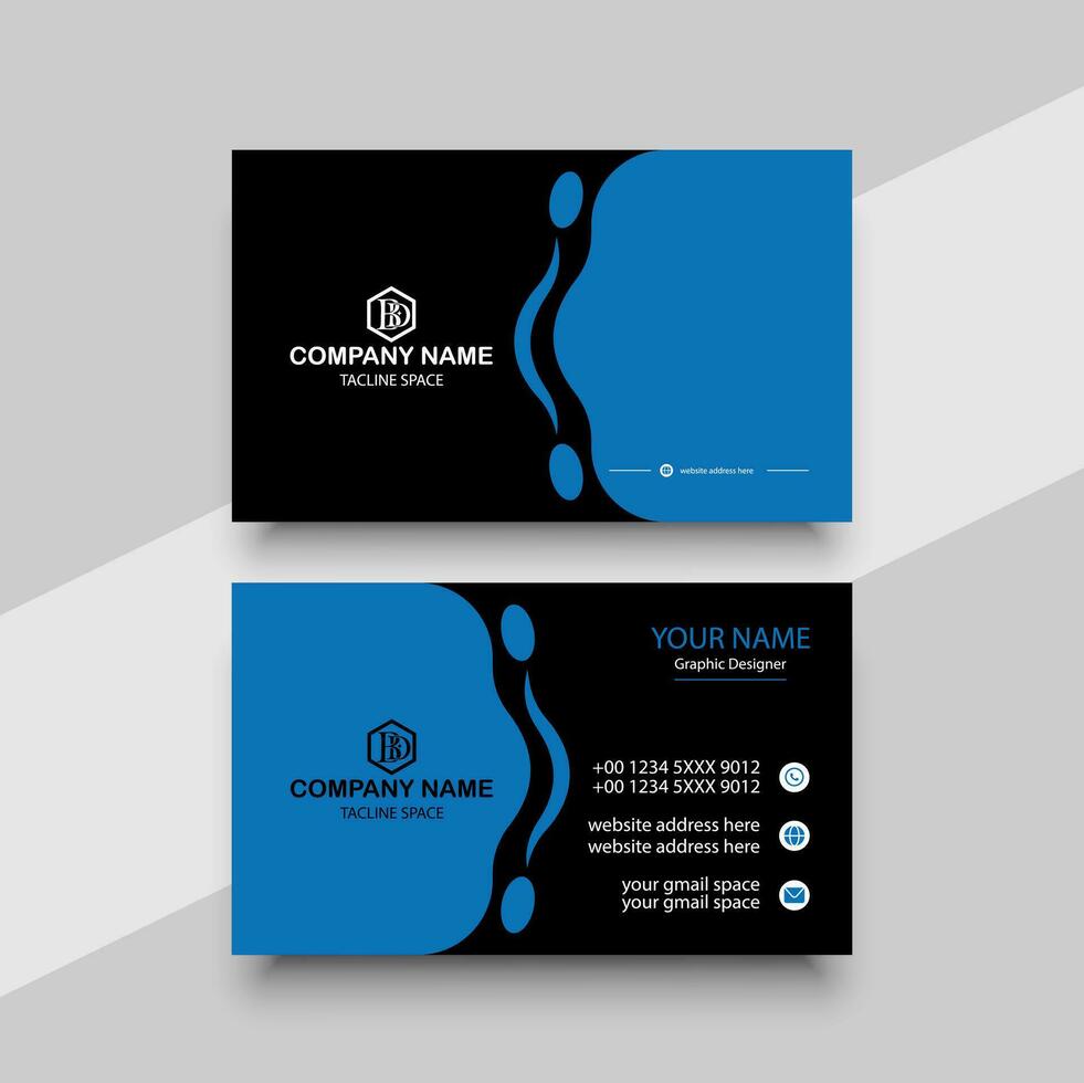 Modern business card corporate professional vector