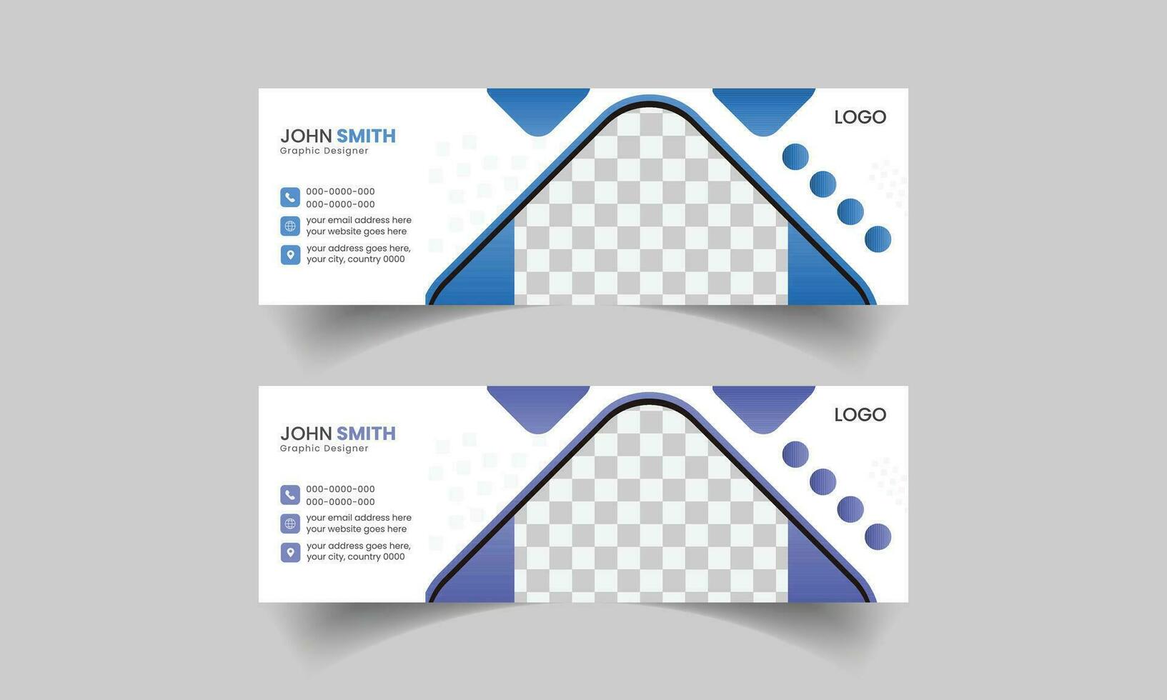 Template for a business corporate company identity email signature. vector