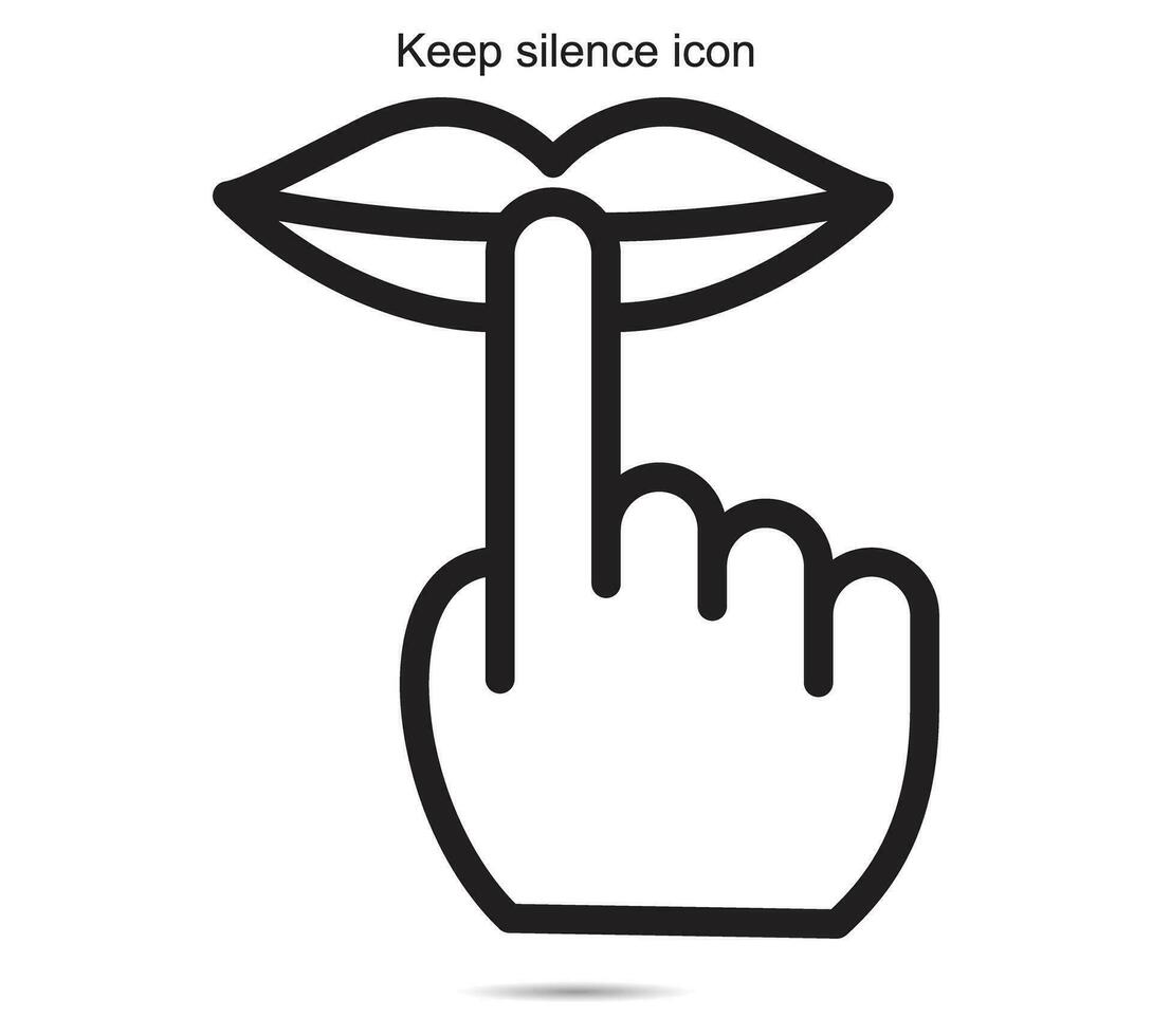 Keep silence icon, vector illustration.