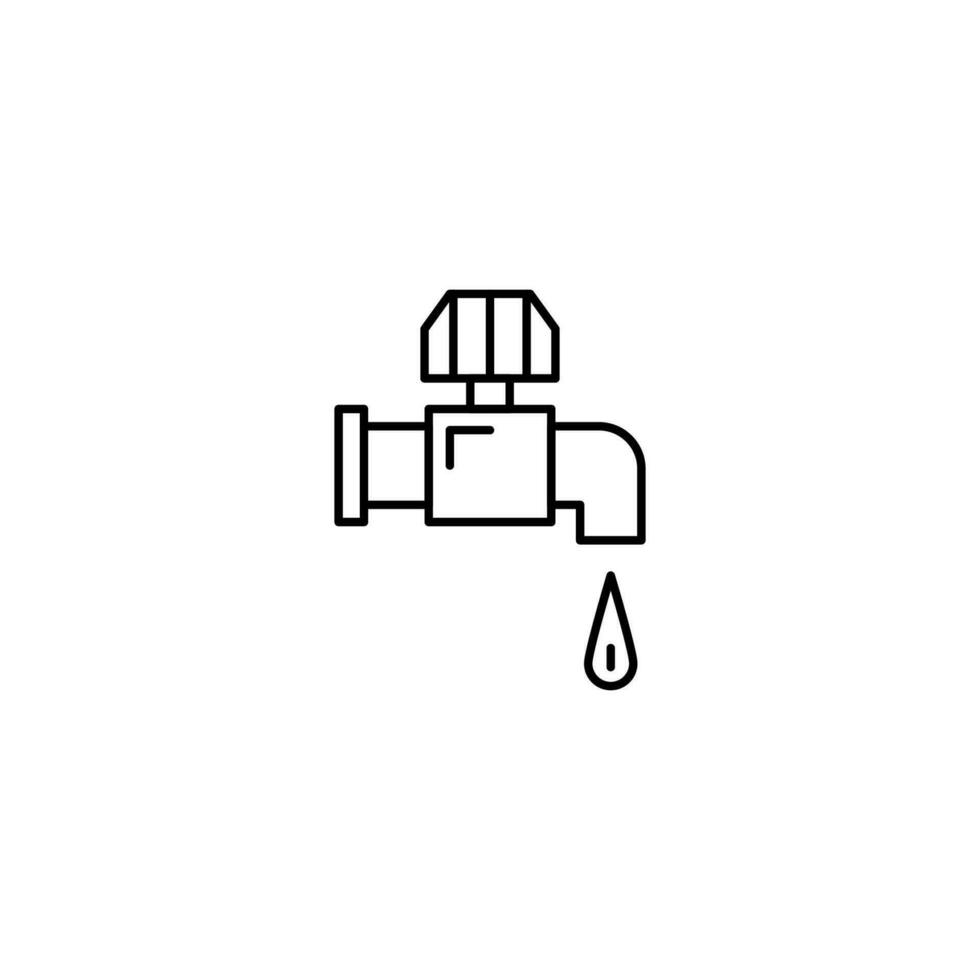 faucet line icon. minimal, thin, simple and clean. used for logo, symbol, sign, web, mobile and infographic vector