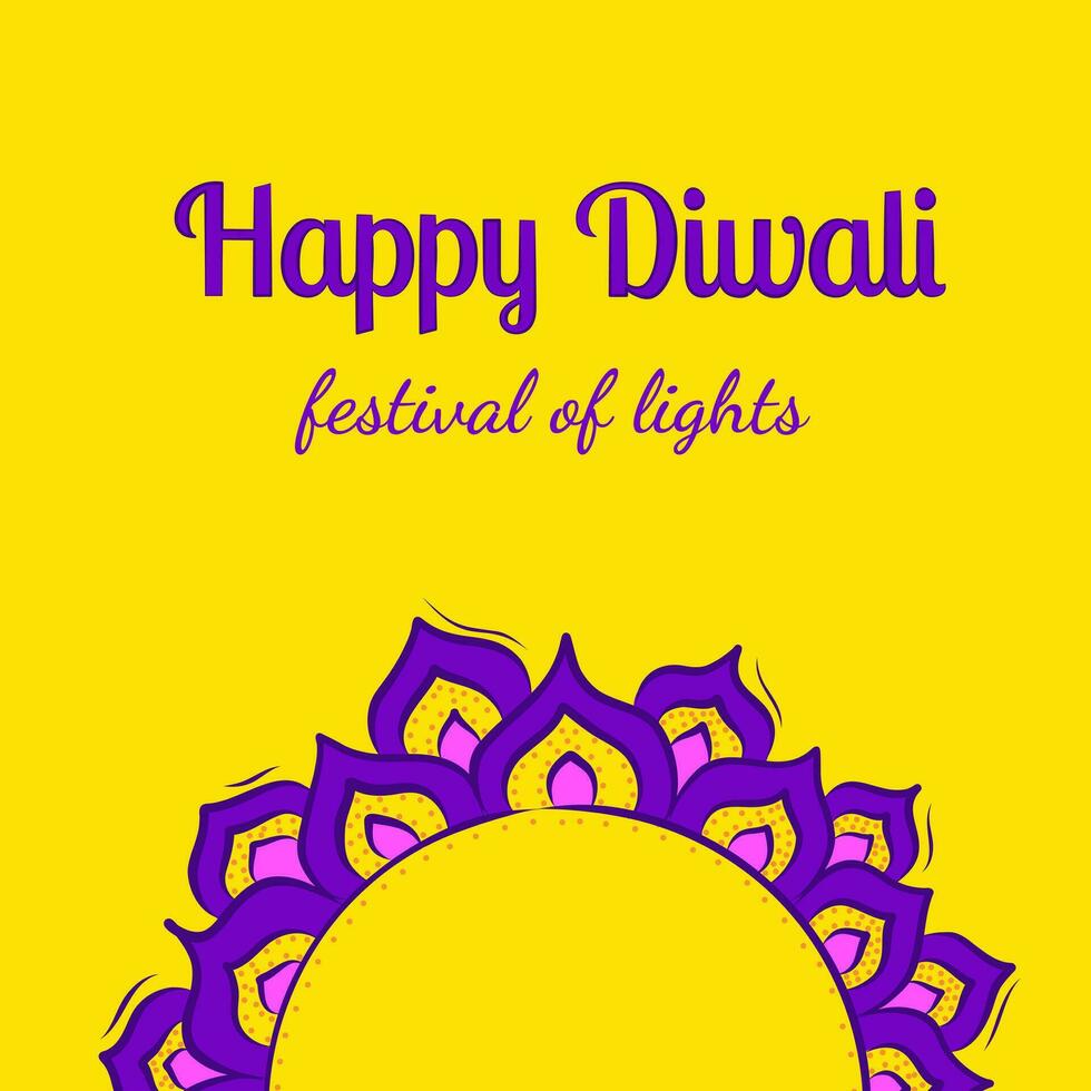 Happy Diwali wishes Cards Vector Illustrations in Doodle Style