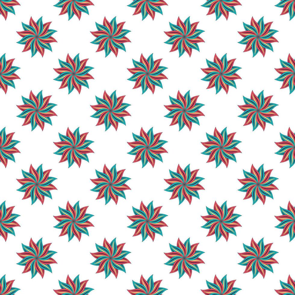 Mandala seamless pattern design on the white background. vector