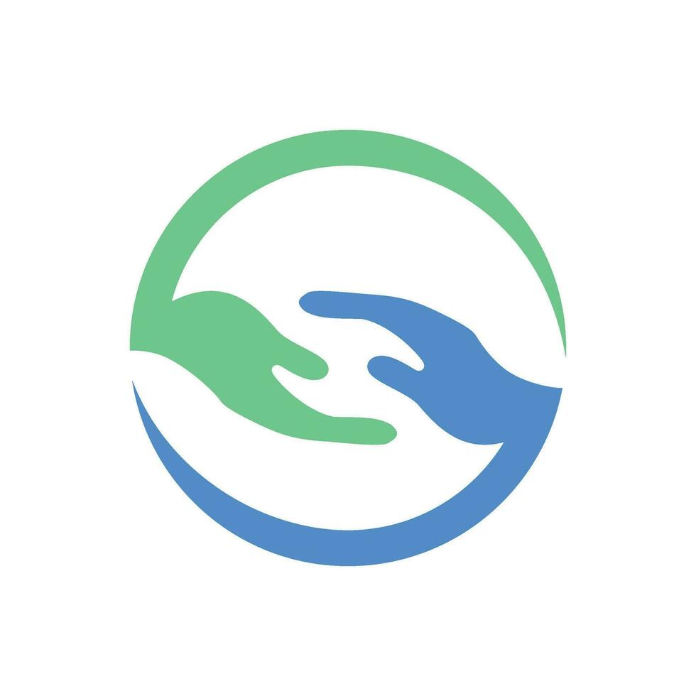 participación manos vector logo