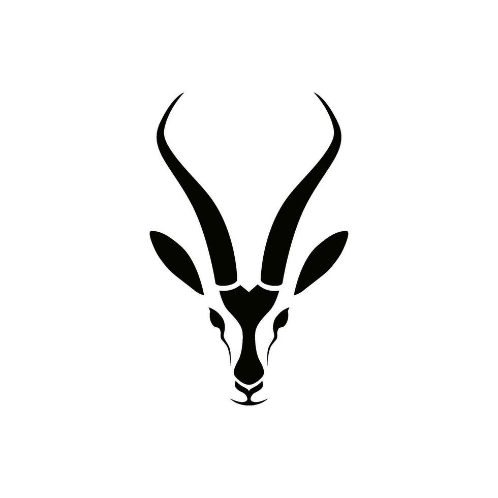 gazelle head vector logo