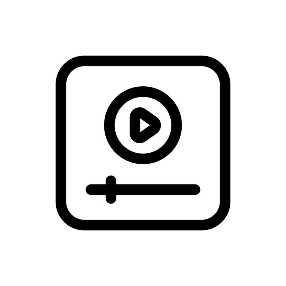 Simple Online Video icon. The icon can be used for websites, print templates, presentation templates, illustrations, etc vector