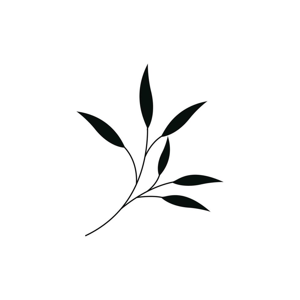 hojas icono vector diseño silueta aislado blanco antecedentes