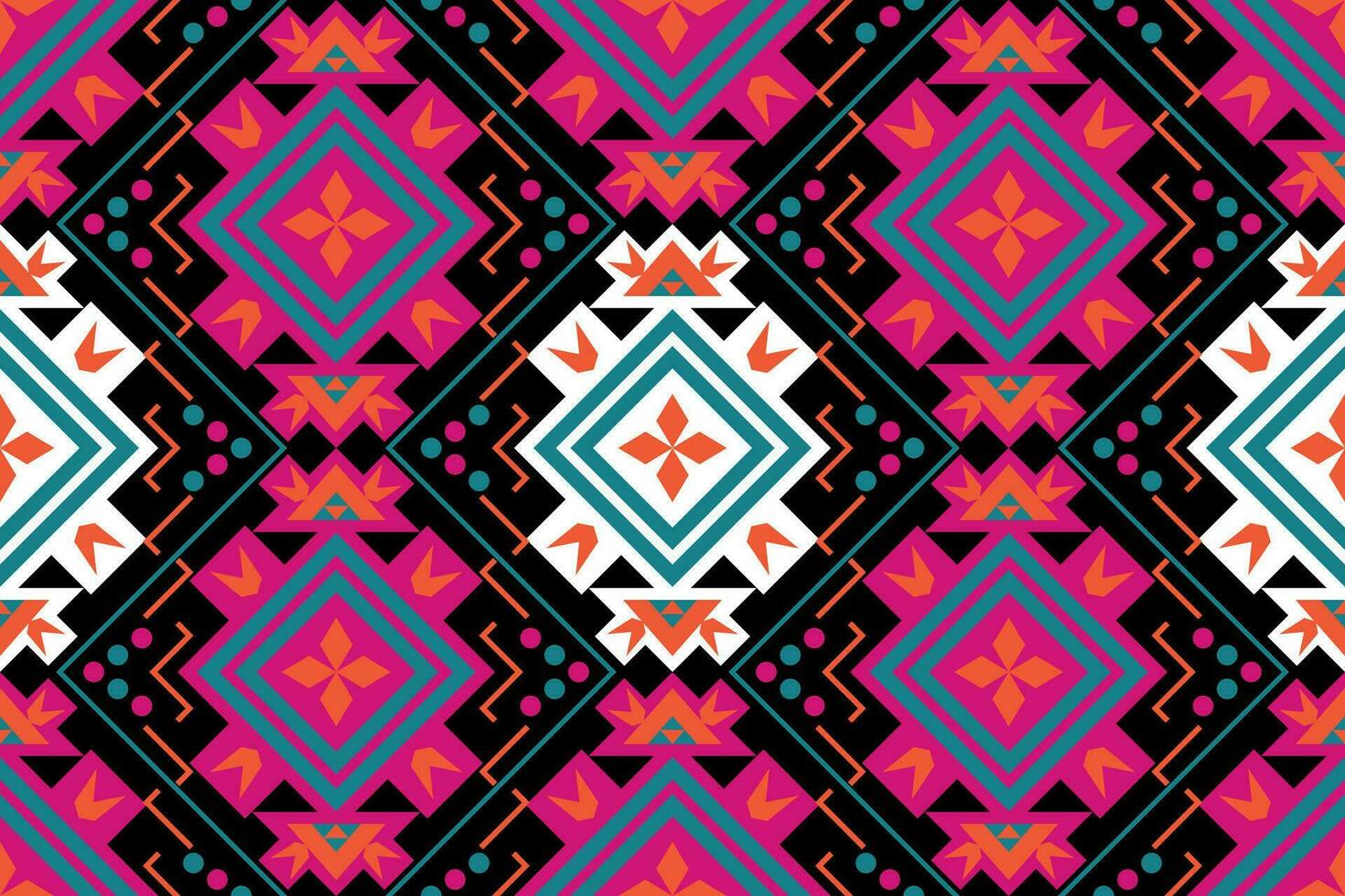 Colorful geometric ethnic seamless pattern design for wallpaper, background, fabric, curtain, carpet, clothing, and wrapping. vector