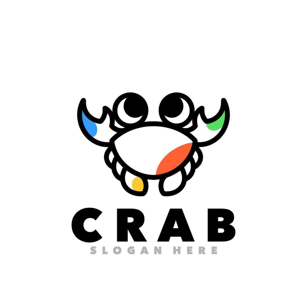 Crab line art vector