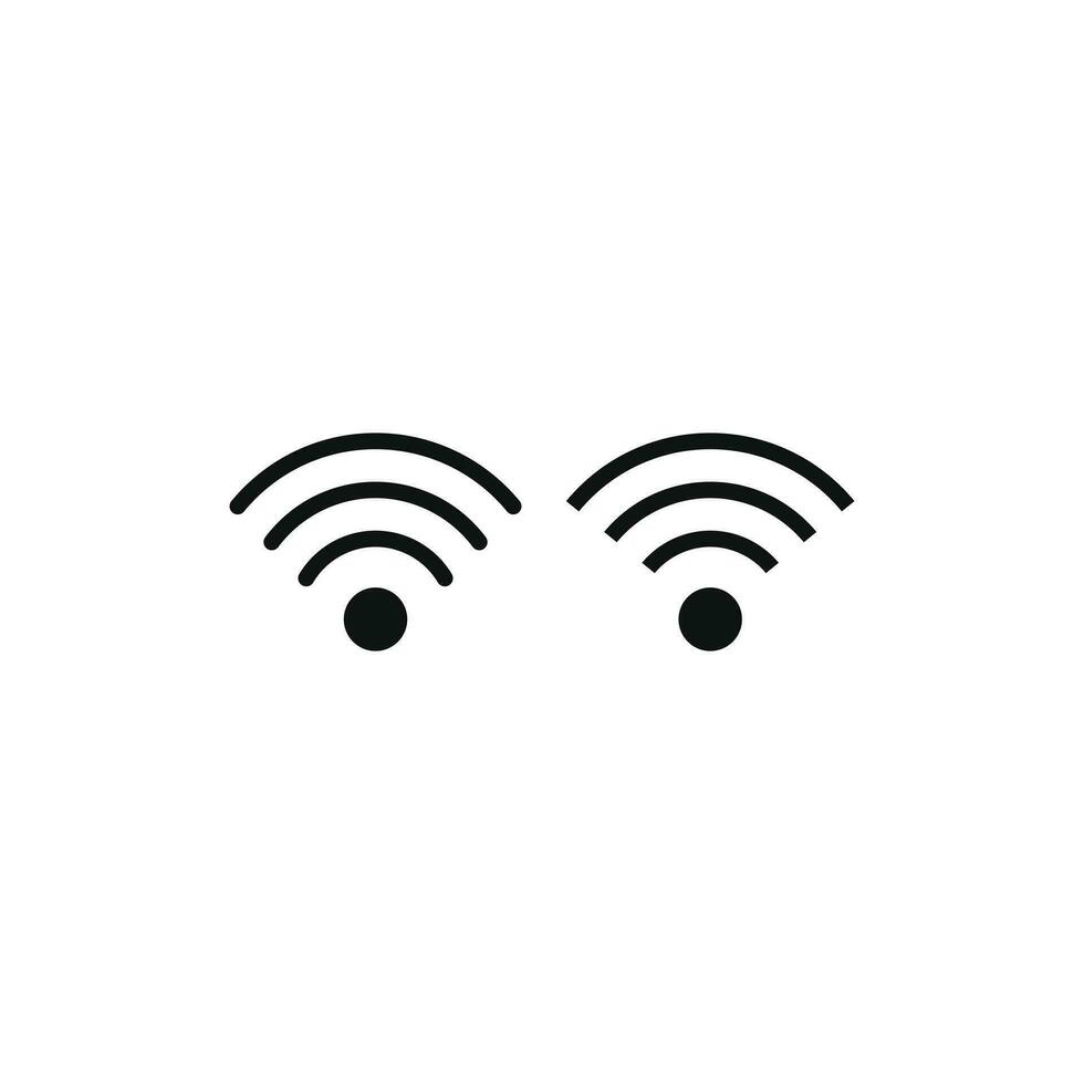 Wifi icon vector silhouette on white background