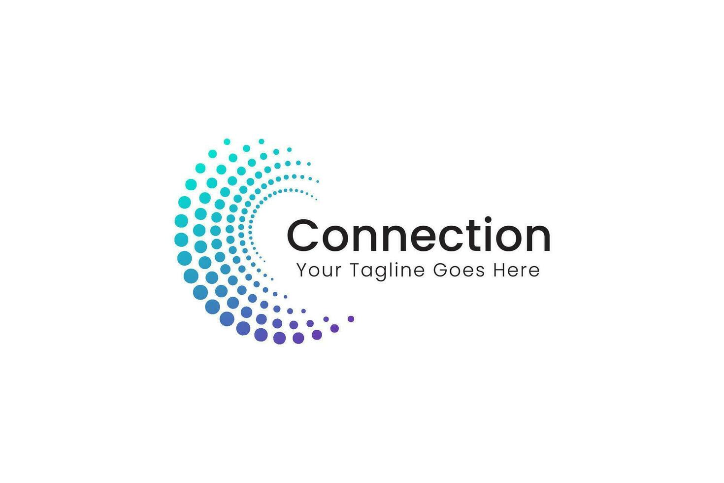 Connection Logo Business Global Technology and Network vector